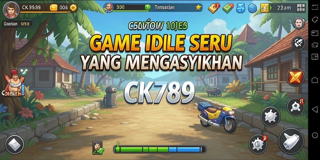 Tampilan gameplay CK789 menampilkan karakter yang sedang beraktivitas di dalam game Idle.