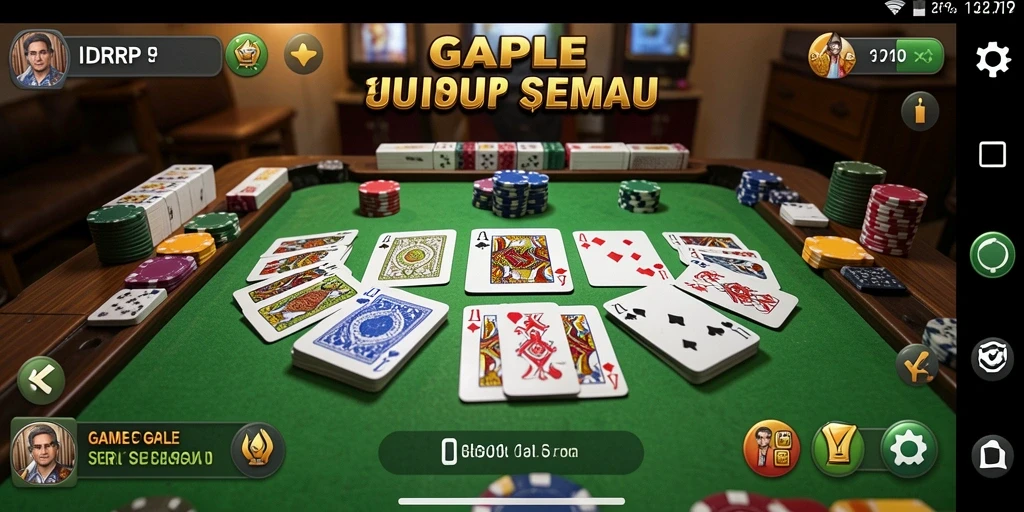 Screenshot gameplay IDRRP menampilkan pengalaman Gaple yang seru.
