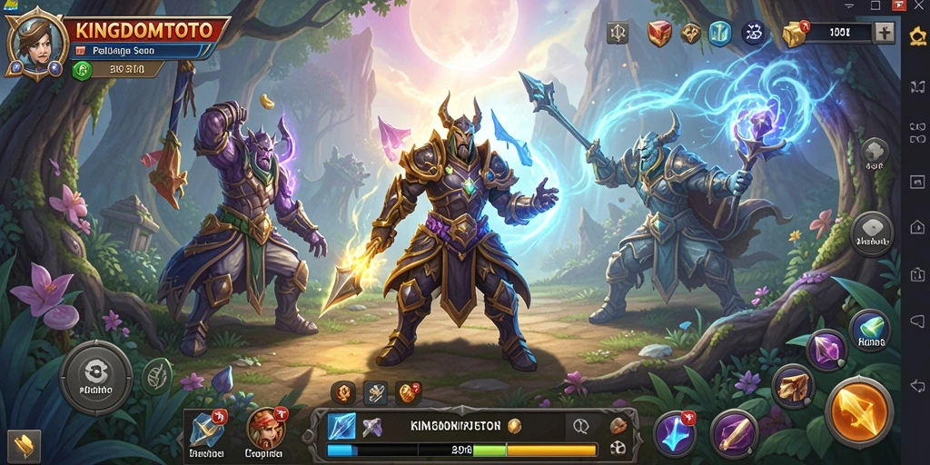 Tangkapan layar menunjukkan petualangan seru di dunia KINGDOMTOTO.