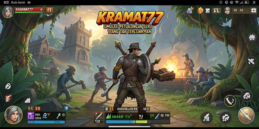 Tangkapan layar KRAMAT77 yang menampilkan gameplay simulasi yang mendebarkan.