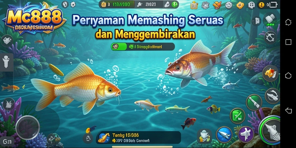 Tampilan gameplay <strong>MC888</strong> yang menarik saat memancing di laut.